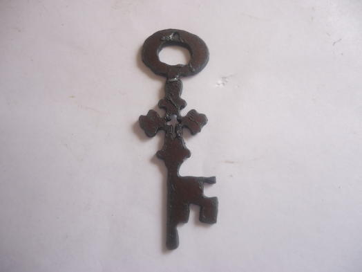 (image for) Key with Cross metal pendant #TT012-C